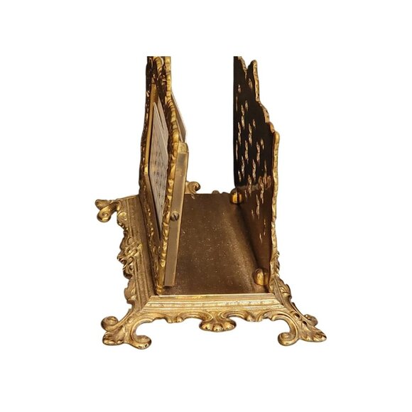 Vintage Brass Virginia Metal Crafters Ornate VICTORIAN Desk Letter Holder - Picture 3 of 5